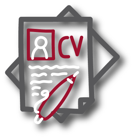 cono gris de hoja de vida con lápiz rojo, mostrando la identificación de fortalezas naturales del candidato en Psigma Corp, Pruebas Psicotécnicas Prueba Inteligencia Ejecutiva.