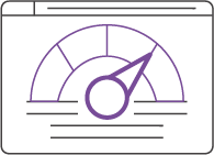Icono de velocímetro representando Presentación de resultados en diagnóstico de clima laboral.